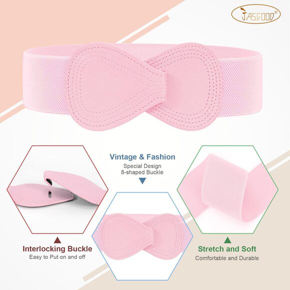 Women Stretchy Belt For Dresses Vintage Elastic Wide Waist Belt😜 - Picture 2 of 6